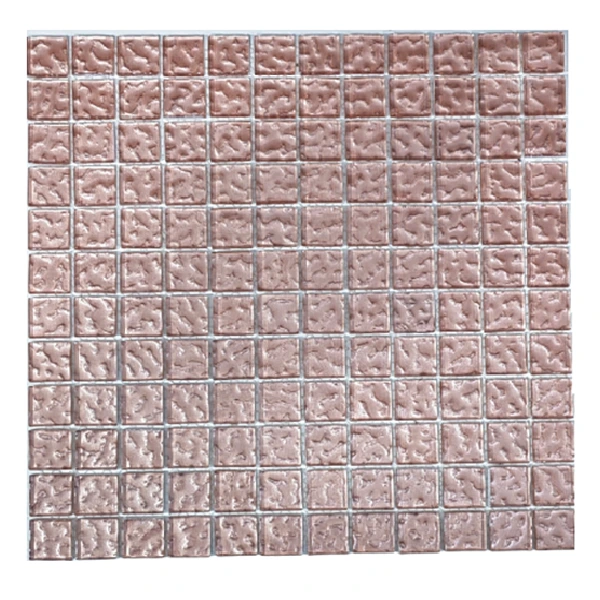 Metallic Texture Soft Pink Mosaic Tiles Sheet Size 30x30cm