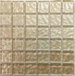 Metallic Texture White Mosaic Tiles Sheet Size 15x15cm