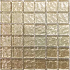 Metallic Texture White Mosaic Tiles Sheet Size 15x15cm