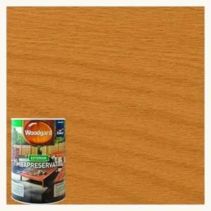 Dulux-Woodgard-Timbapreservative-Exterior_5L-Light-OaKColorSwatchAndTin_AtHabitatPotch