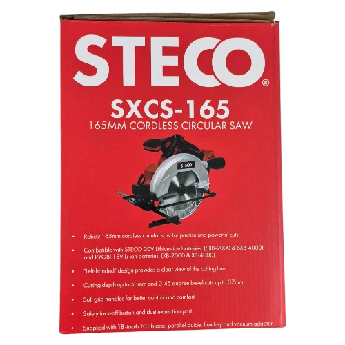 Steco 165mm Circular Saw SXCS-165 | Cordless, 20V - Image 2