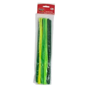 Crazy-Crafts-6mm-Chenille-Sticks-Yellow-and-Green-20-Pc_AtHabitatPotch