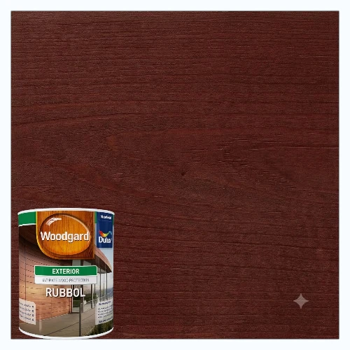 Dulux Woodgard Rubbol Wood Dressing Light Brown_ColorSwatchAnd1LTin_AtHabitatPotch