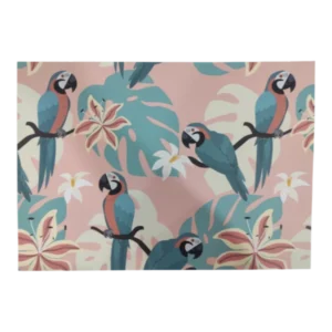 Disposable Placemats | Monstera & Parrots , 24 Piece