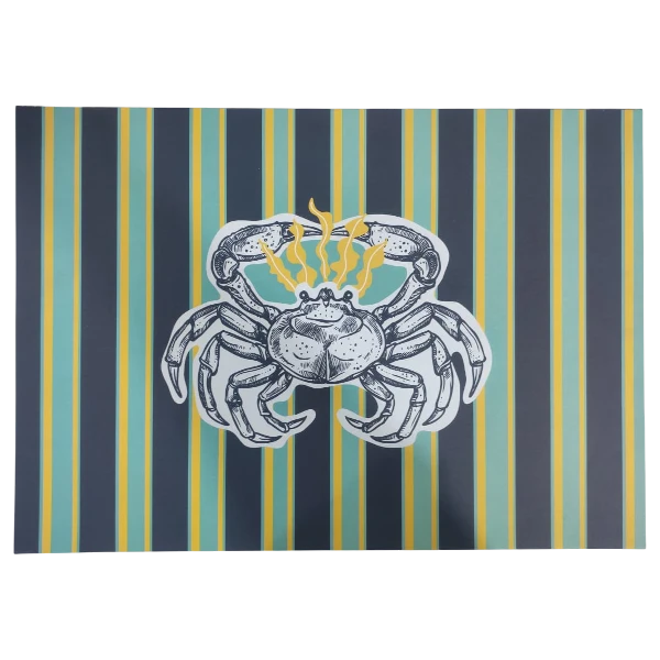 Disposable Placemats | Oh Green Crab, 24 Piece