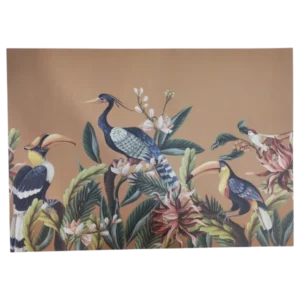 Disposable Placemats Tropical Birds, 24 Piece