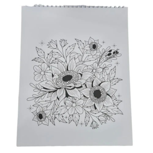Crazy Crafts Beautiful Flowers Colouring Book | 20 Adult Pages - Image 4