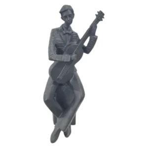 HABiTAT-Resin-Musician-Figurine-Matt-Black-Height-30cm_AtHabitatPoch.