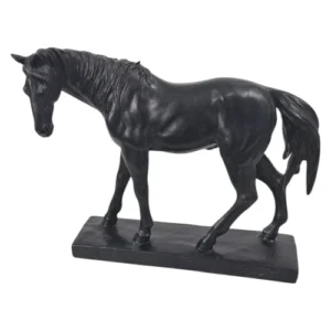 HABiTAT-Wooden-Horse-Statue-Black-Height-23cm_AtHabitatPotch