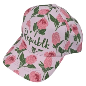 Republk-Stylish-Adjustable-Floral-Cap-Pink-Protea-Height15cm_AtHabitatPotch