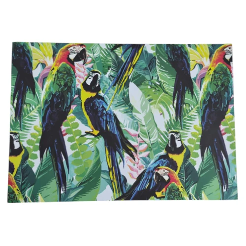 HABiTAT Square Disposable Paper Placemats | 24 Pc, Parrot