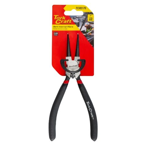 Tork Craft Plier Circlip Bent Internal | 170mm